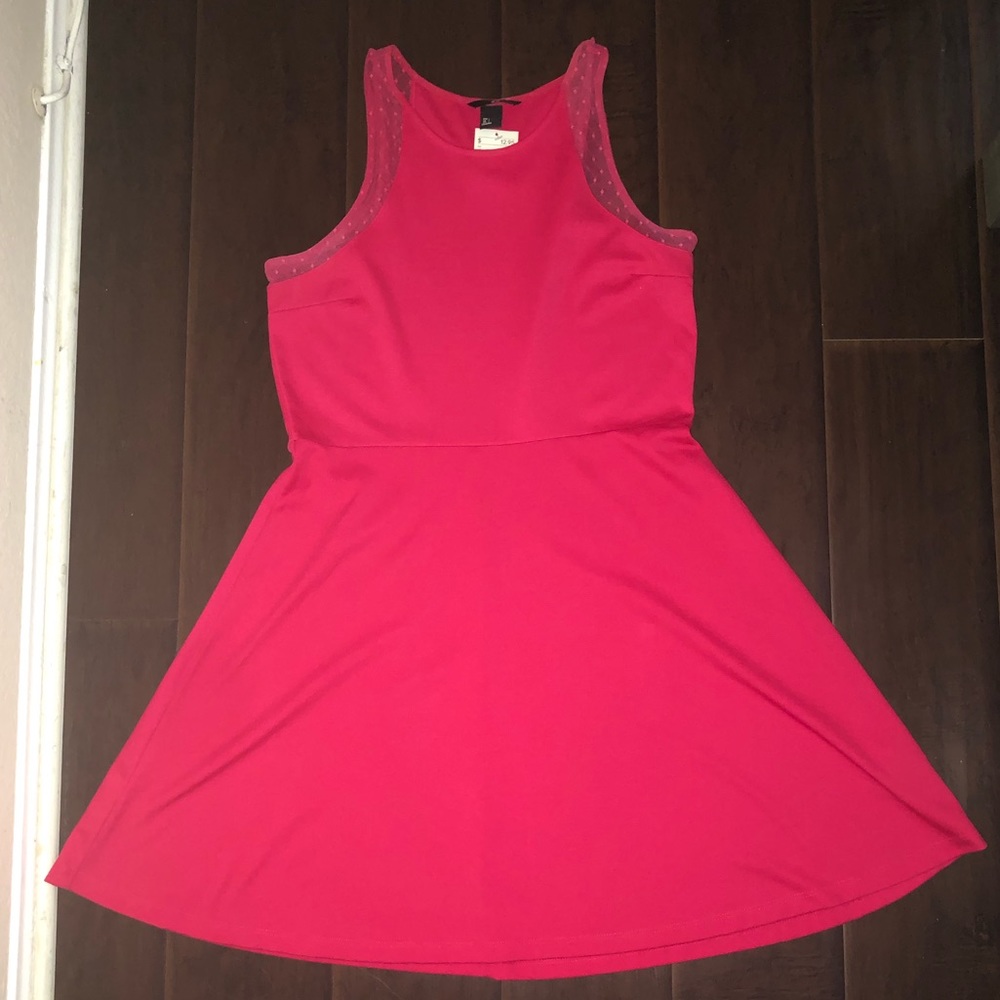 Fuchsia Pink Skater Dress